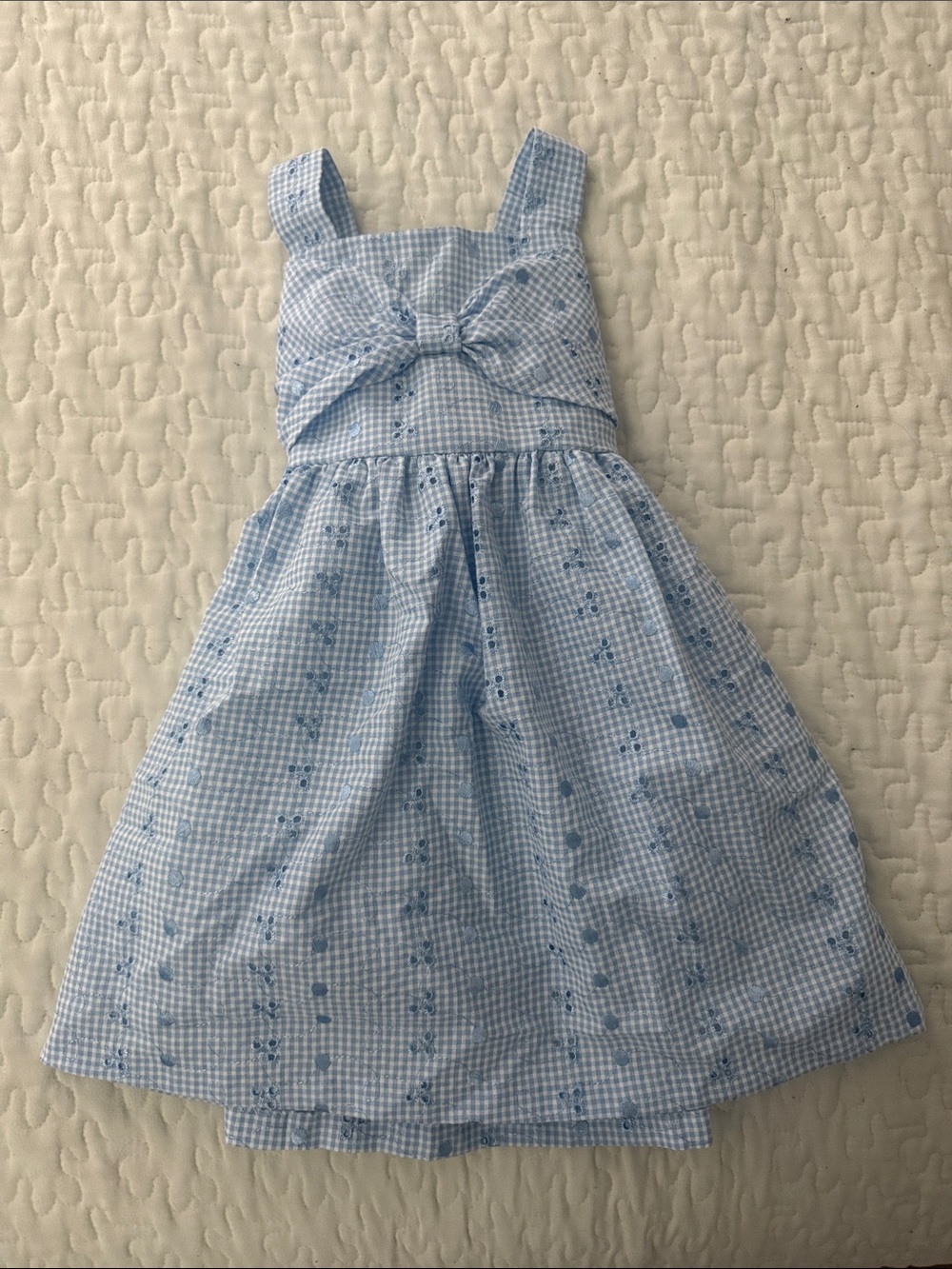 Blue Gingham Girls Dress
